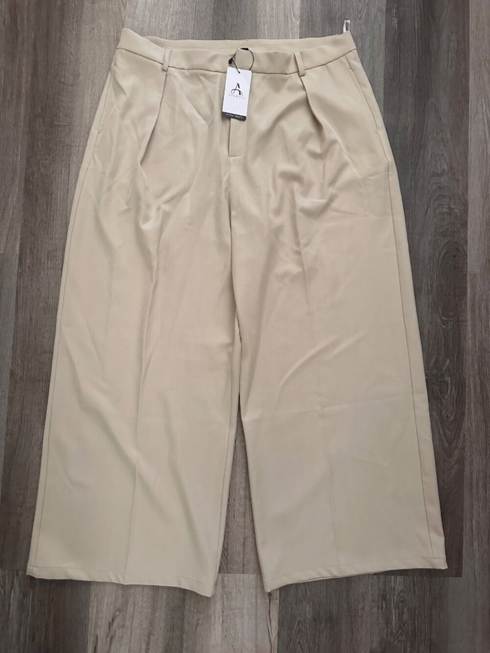 Anewsta curve khaki wide leg pants size 1XL